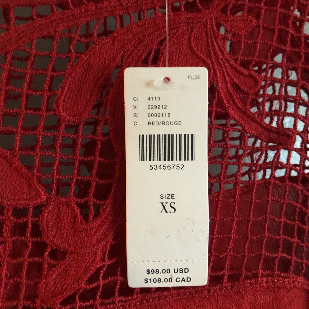 NWT Anthro Daniel Rainn Red Blouse - Picture 4 of 7